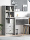 Desk Wooden Concrete Grey 70x40x76cm