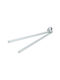 Double Wall-Mounted Bathroom Rail Silver