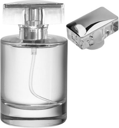 Glasflasche 50 Ml Transparenter Spray Silber Deckel Transparente