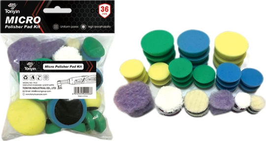 Tonyin Tp27 Pads Nano Cordless Polisher – Set of Mini Polishing Sponges for Battery Polisher