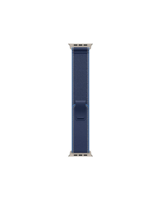Apple Trail Loop 49mm Bright Blue Natural Titanium Finish S M