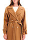 Women's Camel Coat with Belt