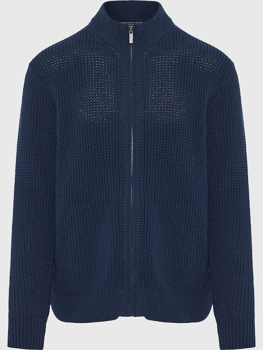 Funky Buddha Men's Knitted Cardigan Blue