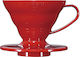 Hario V60 01 Kaffeetropfengeber Kunststoff Rotes 115x100x82mm