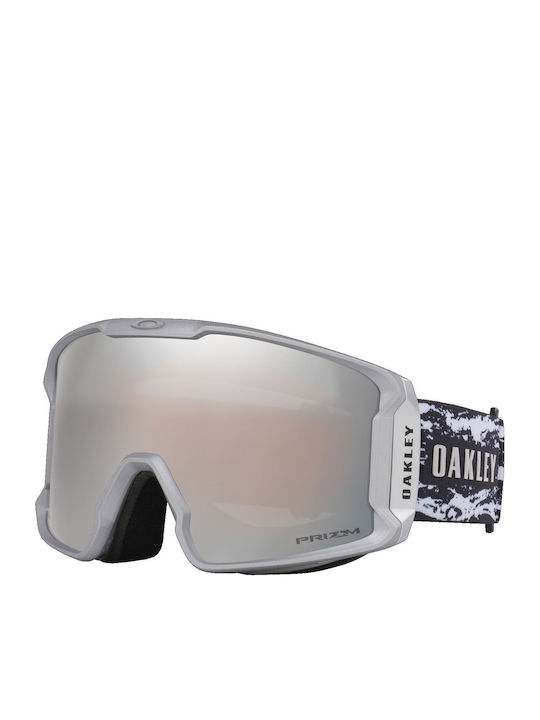 Oakley Line Miner Mască de Schi și Snowboard pentru Adulți Neagră cu Lentilă Neagră