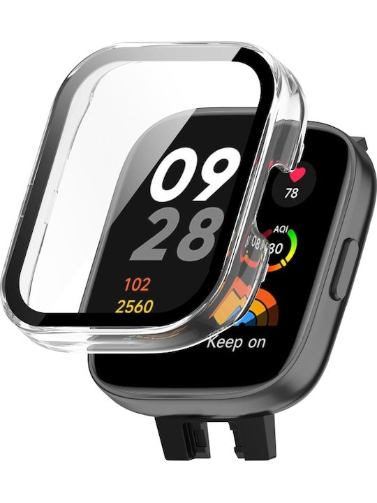 2 In 1 Θήκη Προστασίας + Tempered Glass Xiaomi Redmi Watch 3 Active Redmi Watch 3 Lite Transparent