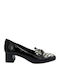 Heels with Chunky Medium Heel Black Zebra