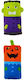 Puckator Halloween 2-Flippin Plush Wiggler Water Toy Switchlys 4 Designs Frankenstein Pumpkin