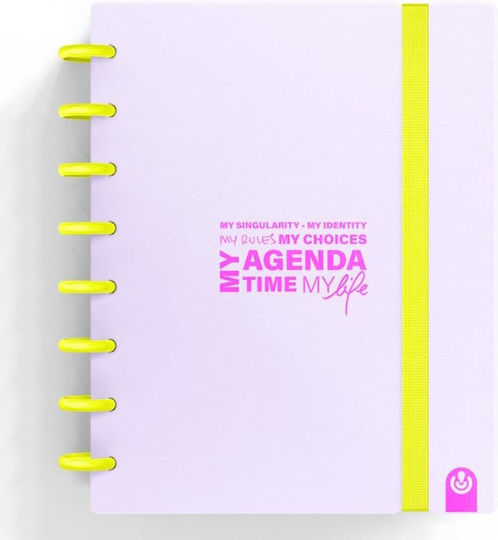 Carchivo Ημερήσιο Planner με Αποσπώμενα Φύλλα Μωβ Παστέλ & Νέον