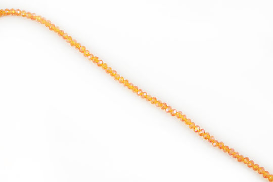 Crystal Beads 4mm Orange Translucent 2 Pieces