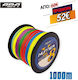 Angelschnur 1000m Aba 8x Bunt Multicolor Pe 3.5