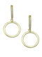 Paraxenies Earrings Hoops made of Silver Gold Plated with Stones