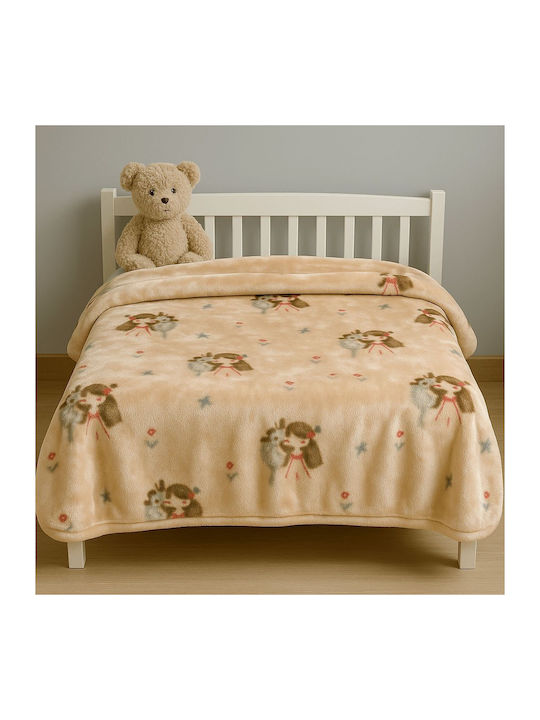 Astron Italy Baby Blanket Cot Sweet Girl Velvet...