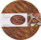 Excellent Houseware Επιφάνεια Κοπής Ξύλινη Καφέ 30x30cm
