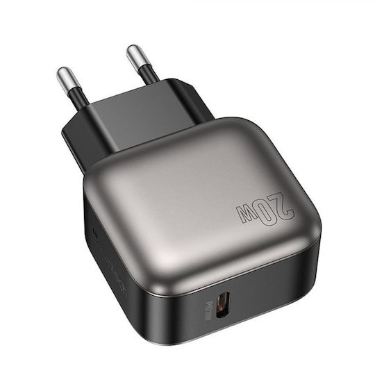 Lamtech Φορτιστής Χωρίς Καλώδιο με Θύρα USB-C 20W Power Delivery / Quick Charge 2.0 / Quick Charge 3.0 Γκρι (LAM980466)