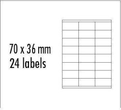Logo Αυτοκόλλητες Ετικέτες Α4 Ορθογώνιες 70x36mm Logo Αυτοκόλλητες Ετικέτες Α4 Ορθογώνιες 70x36mm