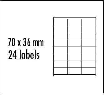 Logo Selbstklebende A4-Etiketten 70x36mm