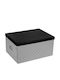 Paper Storage Box with Lid Black 40x30x20cm 1pcs
