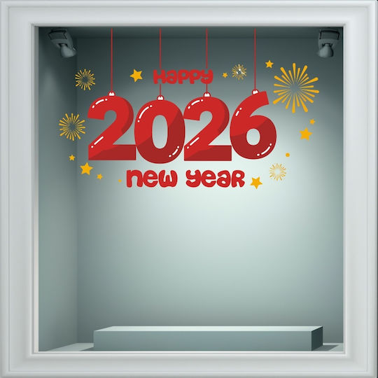 Αυτοκόλλητο Βιτρίνας - Happy New Year 8 - 120cm X 74cm