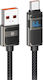 Lamtech Geflochten USB 2.0 Kabel USB-C männlich - USB-A 66W Schwarz 1.2m