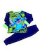 Disney Kinder Schlafanzug Winterlich Fleece Blau Stitch