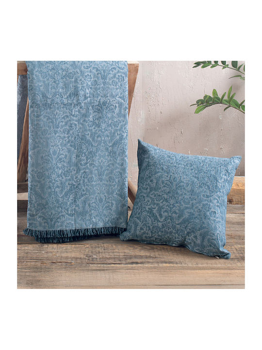 Rythmos Bianco Ριχτάρι Πολυθρόνας Chenille 160x180εκ. Μπλε