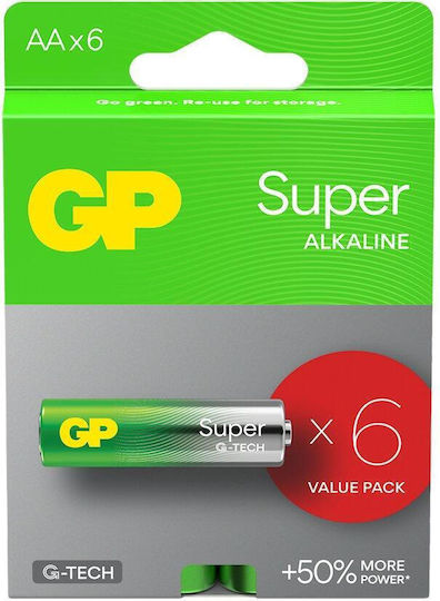 GP Batteries Αλκαλικές Μπαταρίες AA 1.5V 6τμχ