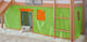 Vordach Bett Häuschen Orange 90x200x75cm