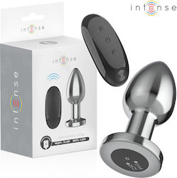 Intense Anal Plug with Wireless Function and Vibration Large Silver