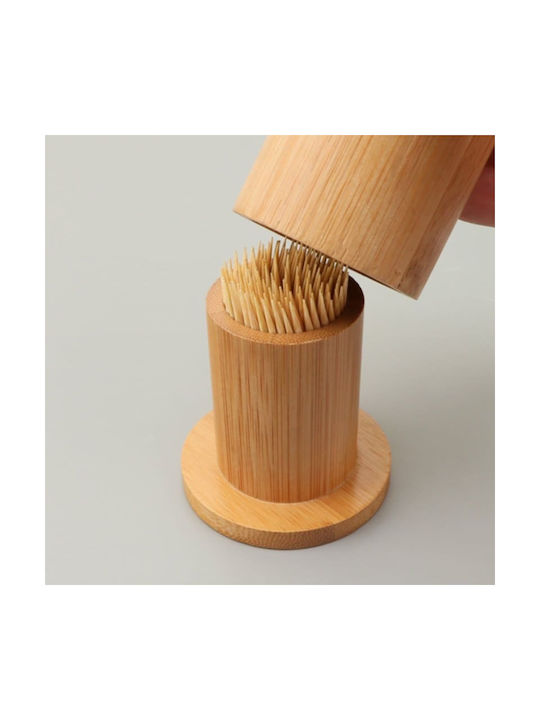 Molf's Wooden Brown Toothpicks Case