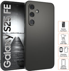 Husă Samsung Galaxy S25 Fe S731 Silicon Flexibil Protecție Mată Rezistentă La Amprente Anti-Alunecare Neagră