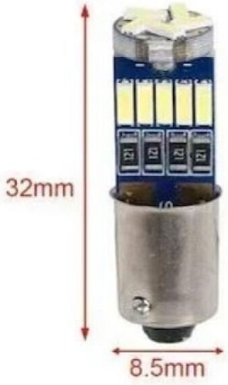Λάμπες Αυτοκινήτου BA9S LED 12V 1.2W 2τμχ