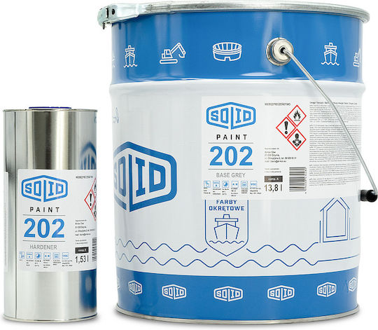 Alkor Solid Paint 202 Epoxy Paint For Concrete Floors Σκληρυντής Γκρι 15lt 1.5kg