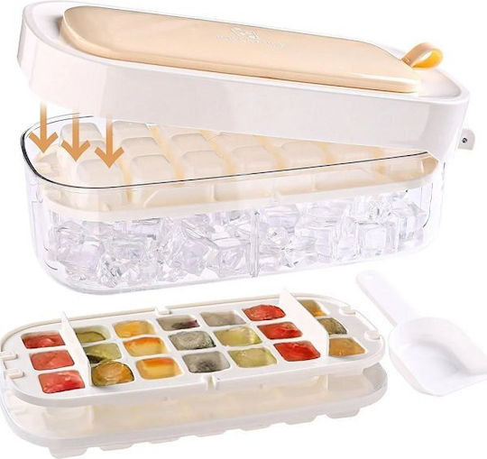 Ice Tray Rectangular Silicone with Lid Pink ONLINEGADGET-255406 4pcs