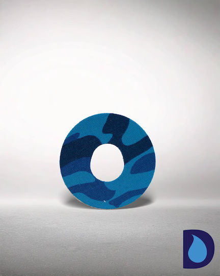 Rund-Pflaster Dexcom ONE+ Packung 2 Stücke 7cm Blau Camo