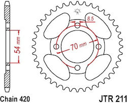 Γρανάζι Πίσω για Honda C50 Γρανάζι Πίσω για Honda C50