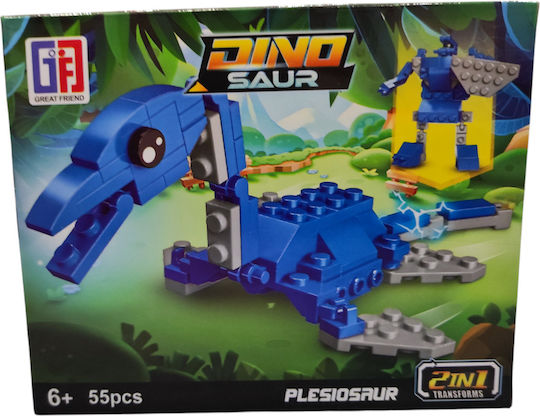 Zanna Toys Dinosaur Building Blocks for 6+ Years 55 Pieces Dino3