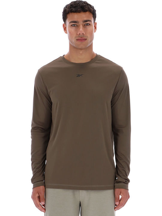 Reebok Long Sleeve Tech Αθλητικό T-shirt Army G...