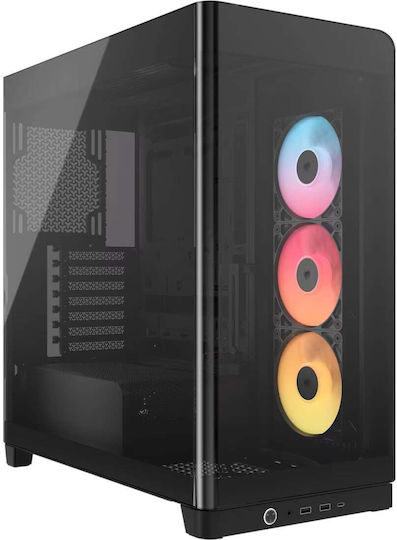 Corsair Frame 4500X RS-R ARGB Геймърско бюро Midi Tower Компютърна кутия със страничен прозорец Черен