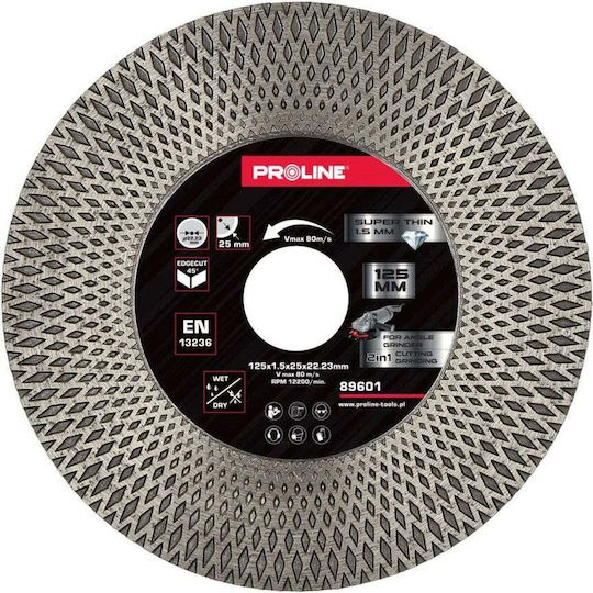 Dünner Schleifscheibe Diamant 125*1.5*25*22.23 Pro-line