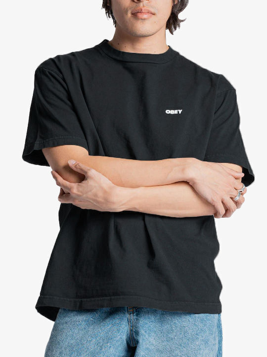Obey Obey Herrenblusen Kurzarm T-Shirts Schwarz