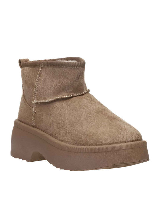 Malena Suede Women's Ankle Boots with Medium He...