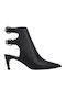 Leather Women's Ankle Boots Black
