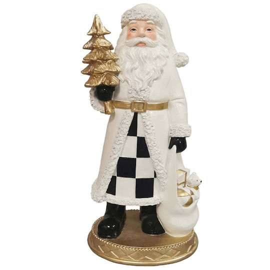 Dekorativer Weihnachtsmann Weiß 41cm