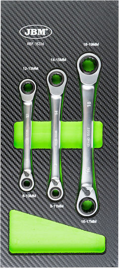 Set 3 German Polygon Wrenches Ratchet 4 1 Double Size Each Side 15316