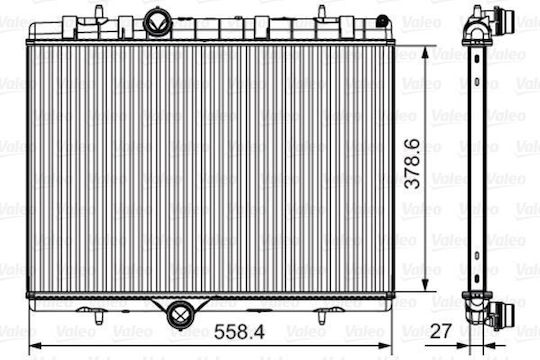 Valeo Car Water Radiator for Citroen DS