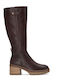 Synthetic Leather Women's Boots Brown