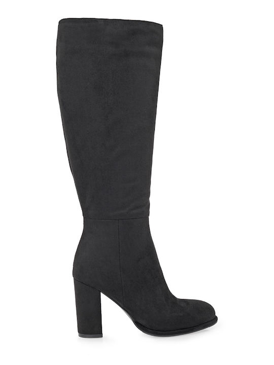 Seven Suede High Heel Women's Boots Black