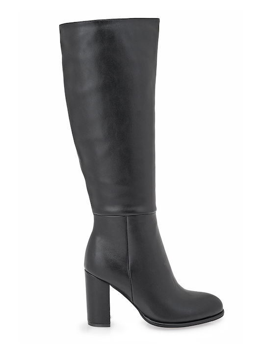 Synthetic Leather High Heel Women's Boots Black