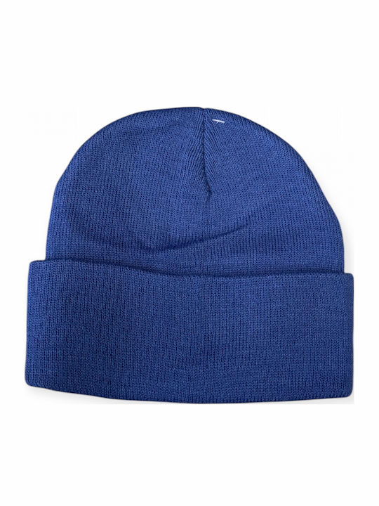 Beanie Unisex Σκούφος Πλεκτός σε Μπλε χρώμα